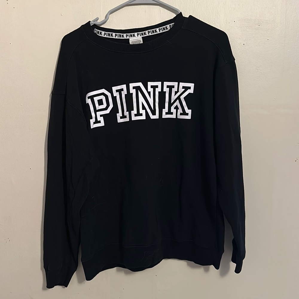 Medium black PINK crewneck